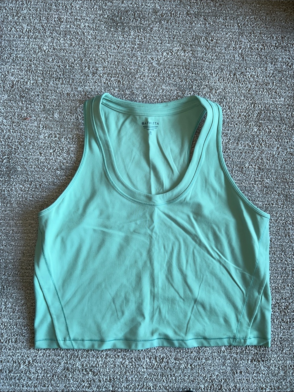 Athleta Seafoam Racerback Crop Tank